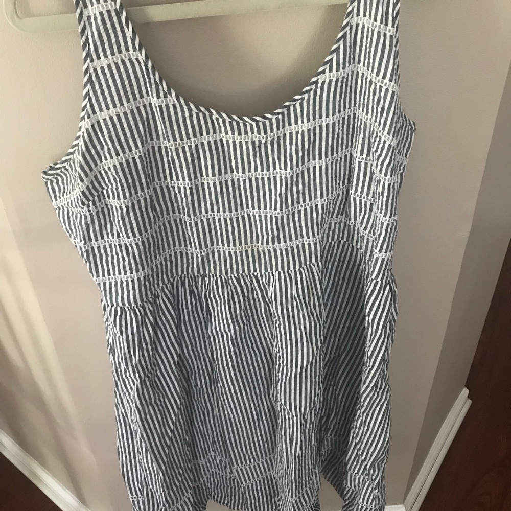 Dark gray and white dress